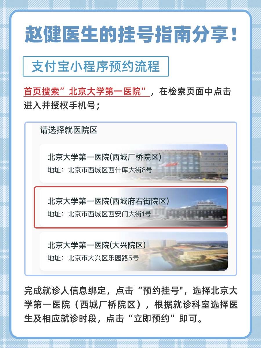 北京大学第一医院赵健医生怎么样？怎么挂号？