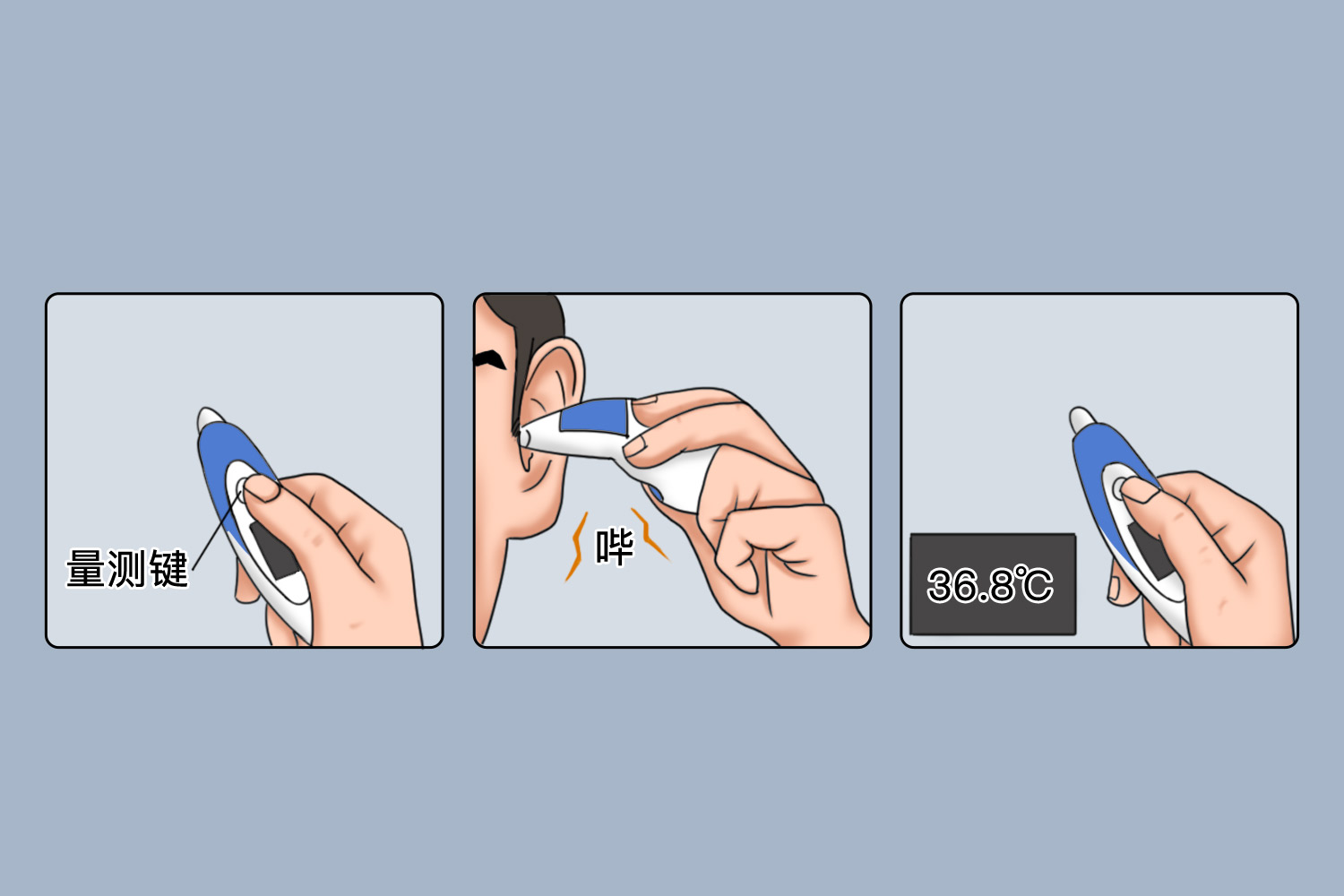 耳温枪使用方法图