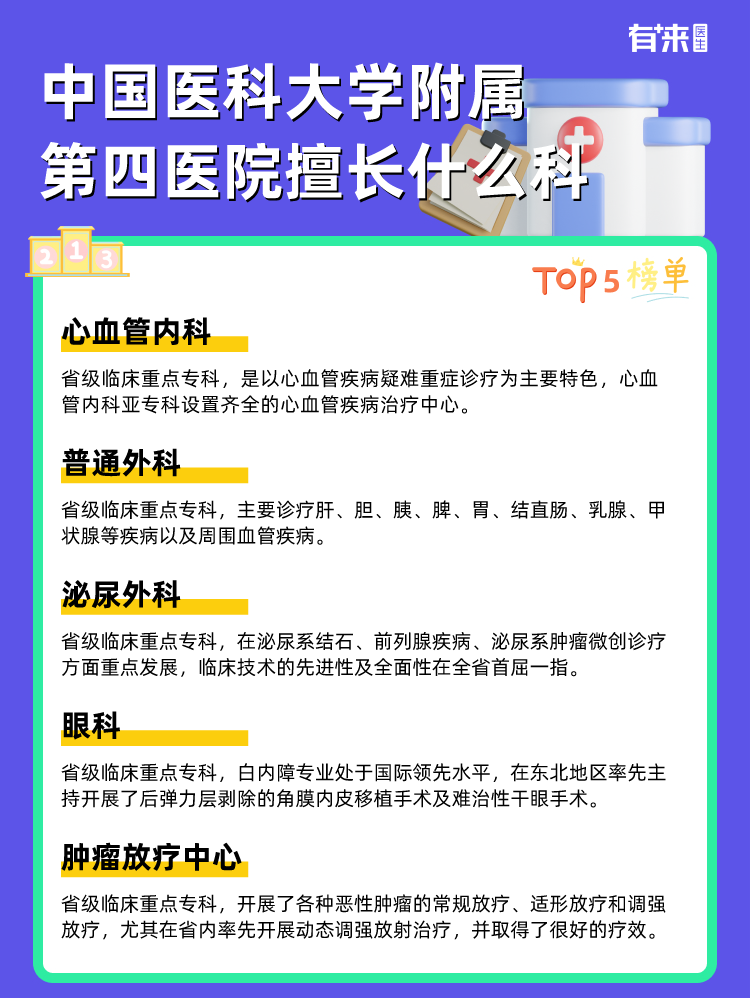 中国医科大学附属第四医院擅长什么科