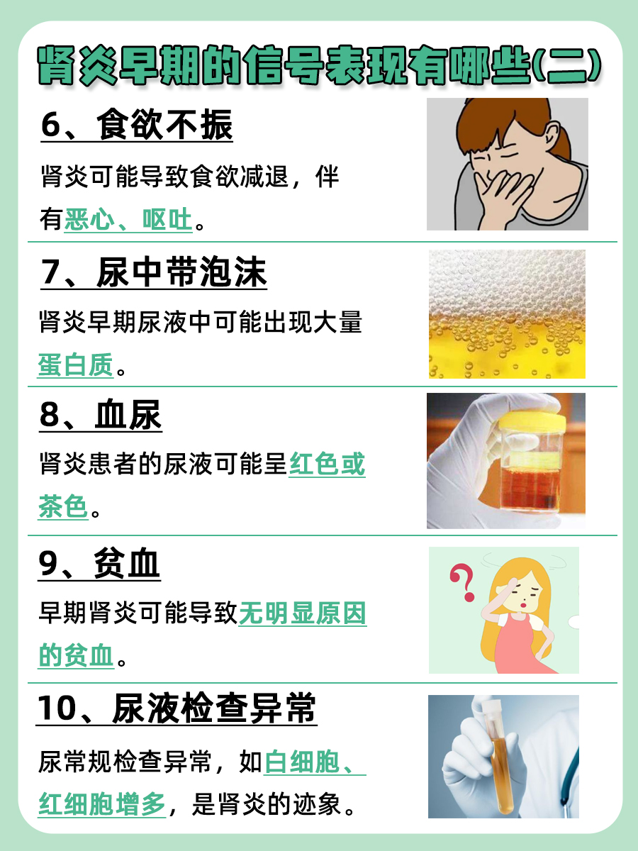 肾炎早期10个信号：具体解析