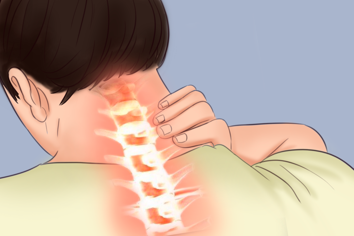 颈椎病脖子疼图