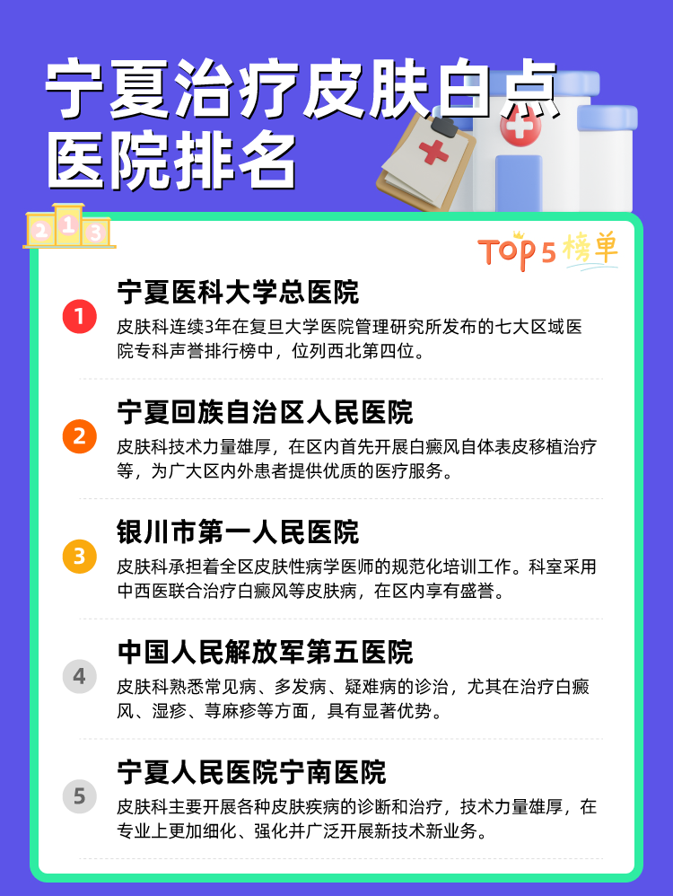 宁夏治疗皮肤白点医院排名