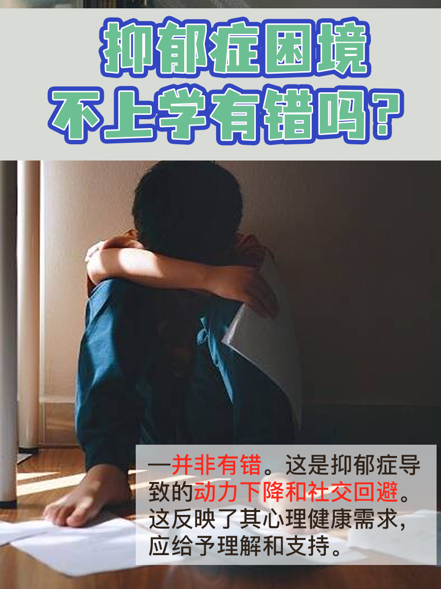 抑郁症困境，不上学有错吗？