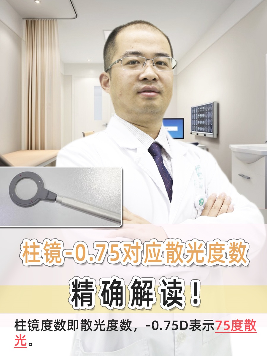 柱镜-0.75对应散光度数，精确解读！