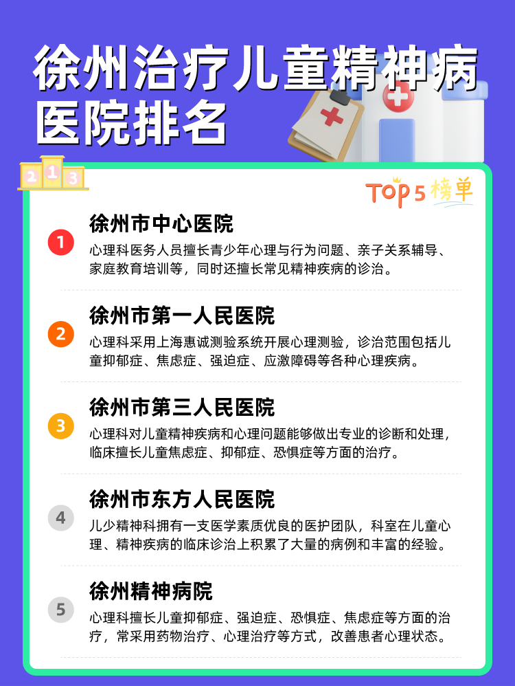 徐州治疗儿童精神病医院排名