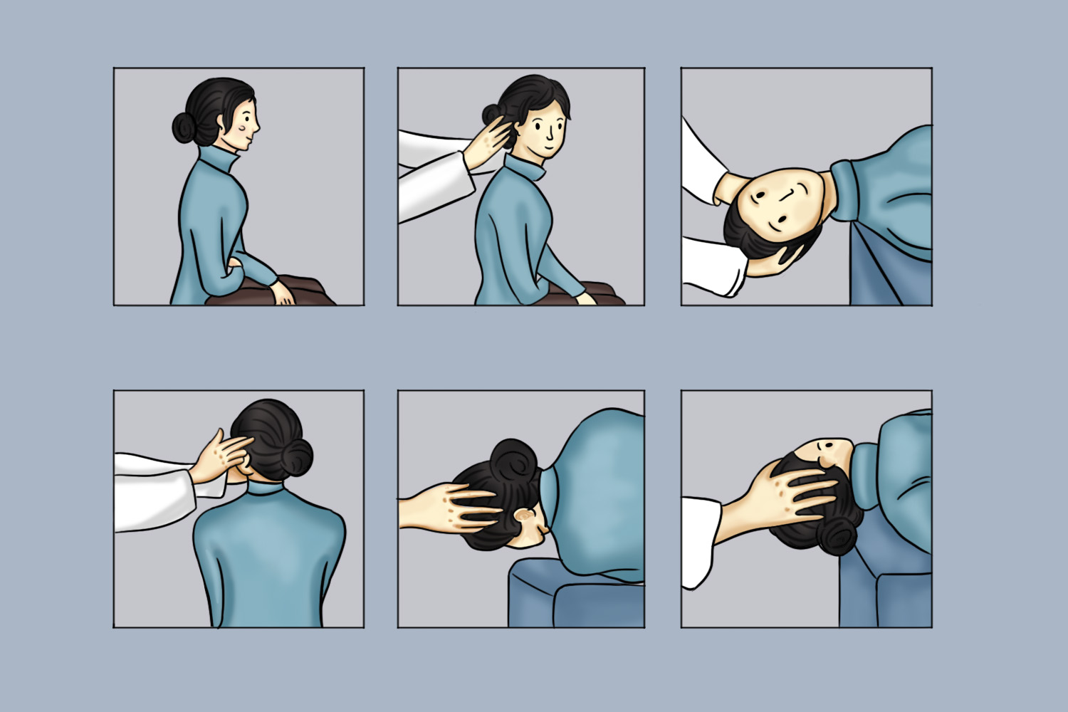 耳石症手法复位步骤图片