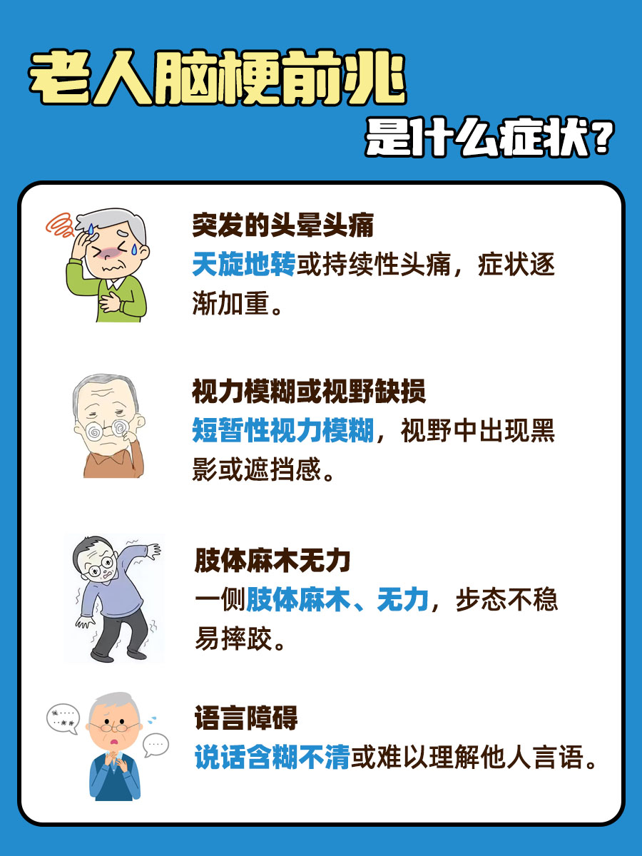 老人脑梗前兆是什么症状?揭秘