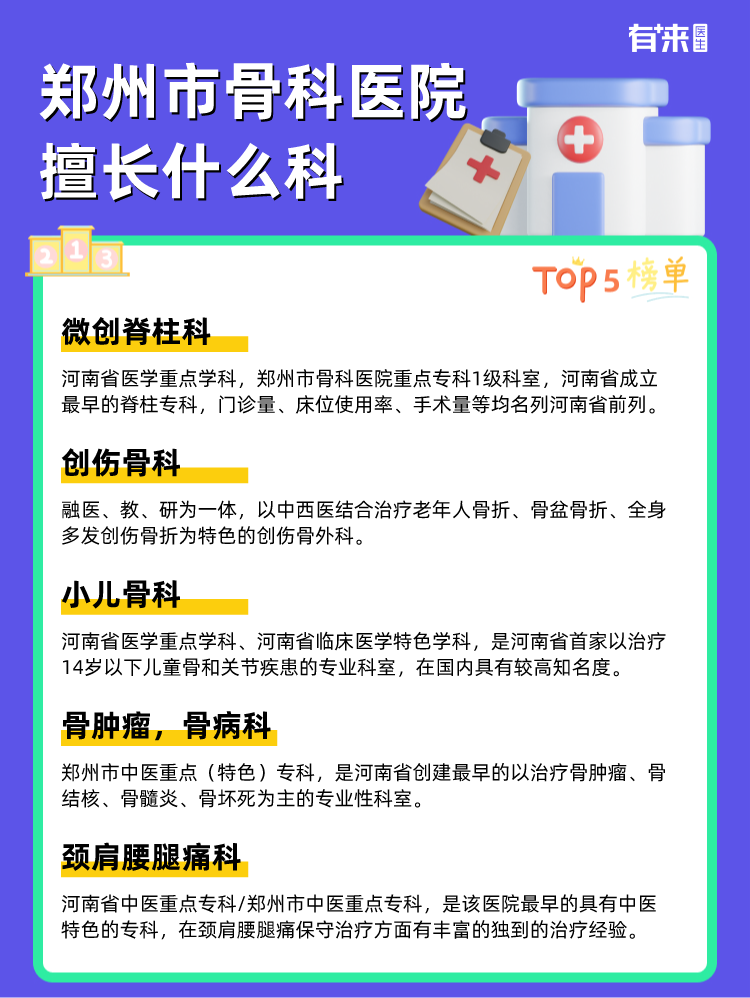 郑州市骨科医院擅长什么科