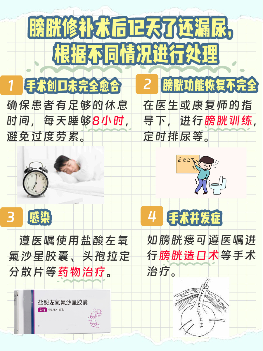 膀胱修补术后12天了还漏尿？这些情况要警惕！