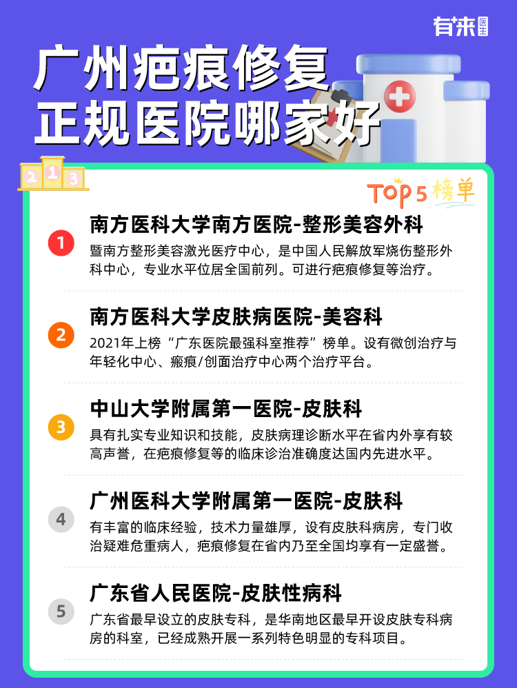 广州疤痕修复正规医院哪家好
