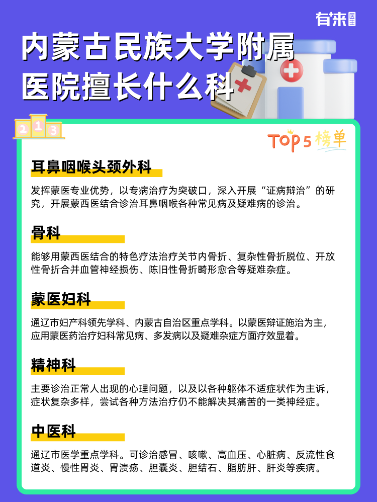 内蒙古民族大学附属医院擅长什么科