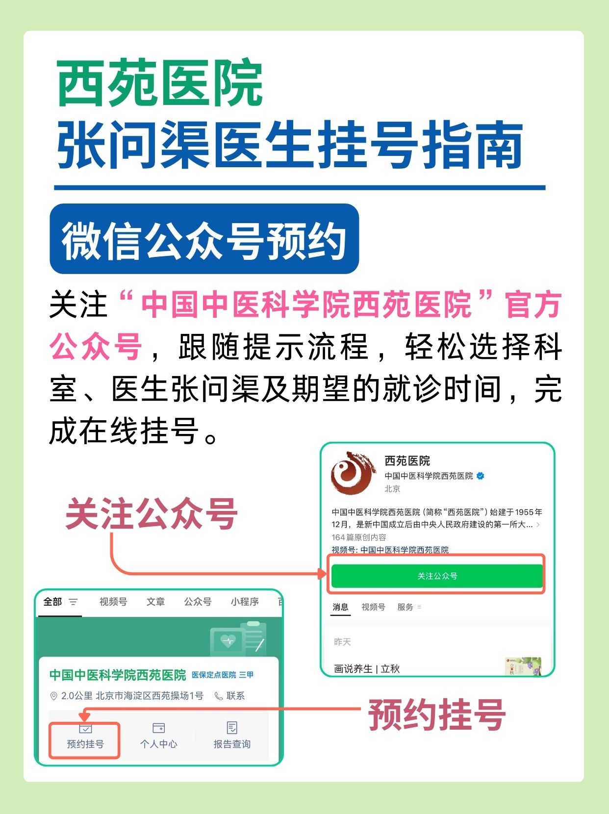 西苑医院张问渠医生怎么样？怎么挂号？