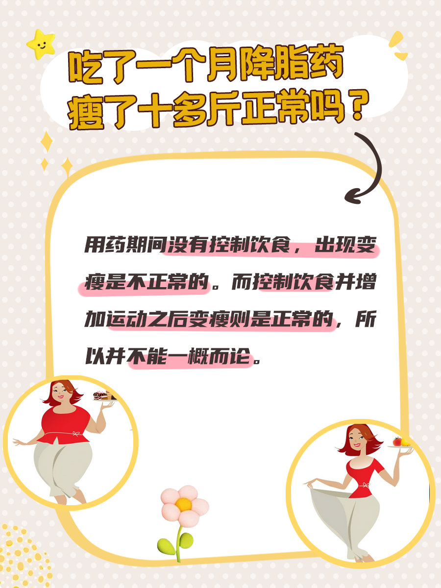 吃降脂药一个月，意外瘦十多斤，这是正常的吗？