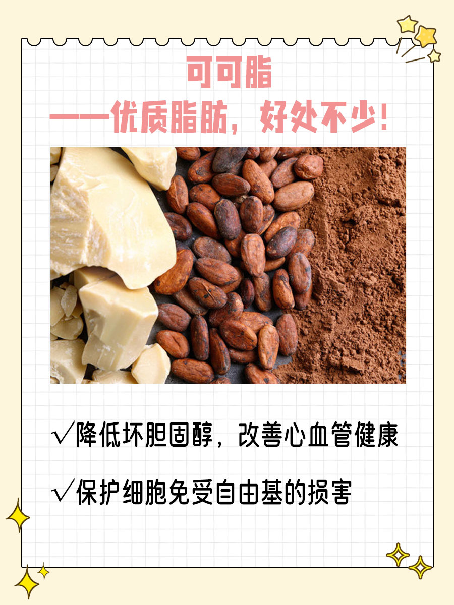 优质脂肪大比拼：可可脂上榜了吗？