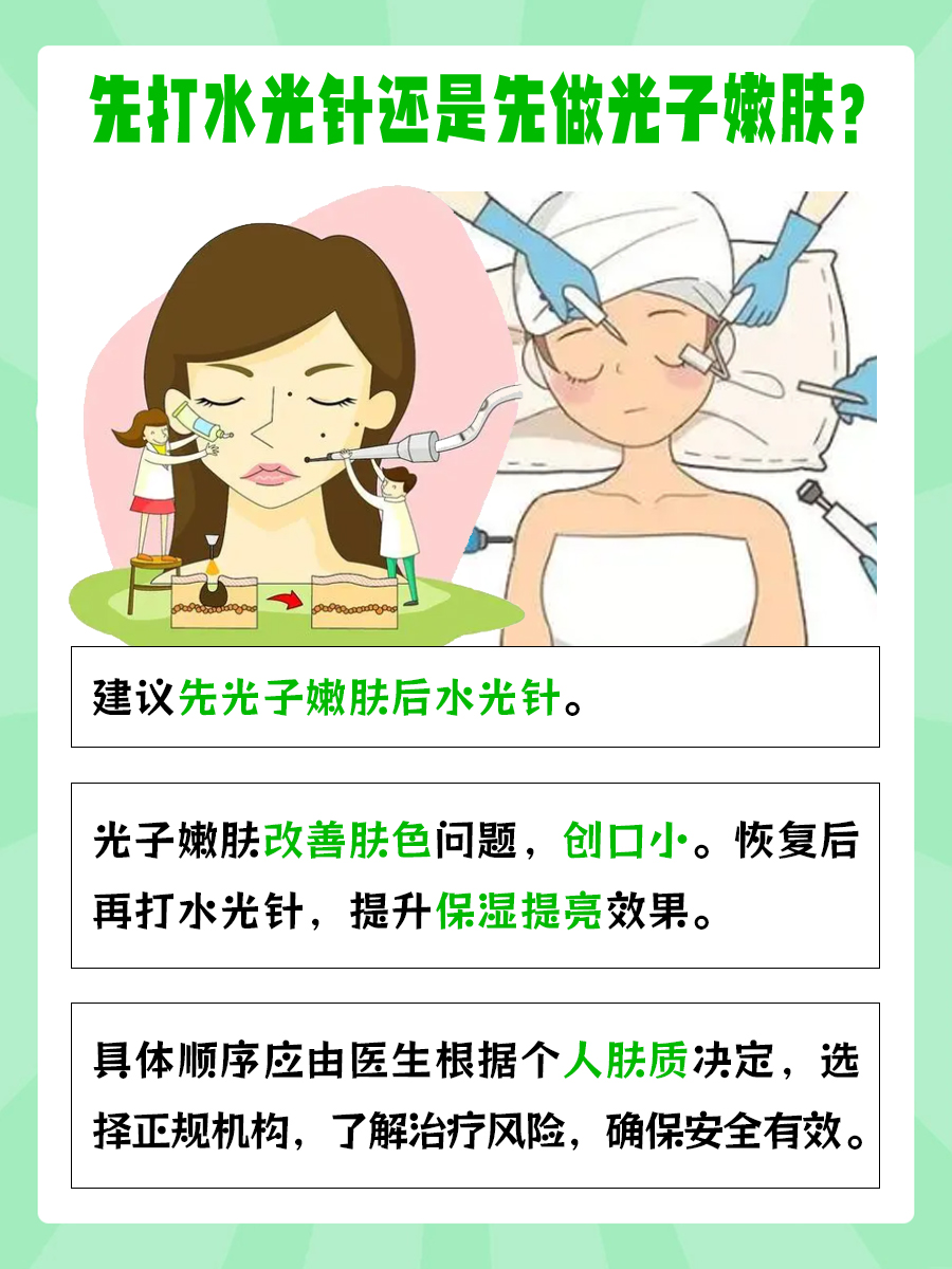 水光针or光子嫩肤,谁先上场,你知道吗?