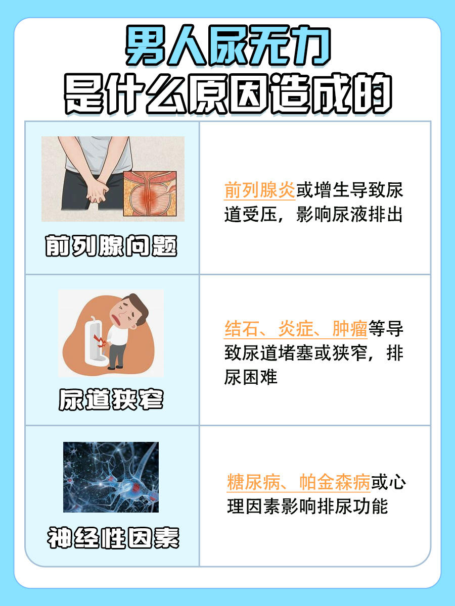 男性尿无力：原因分析与解决方法