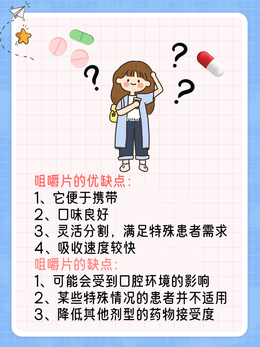 药品咀嚼片的优点与缺点，你了解吗？