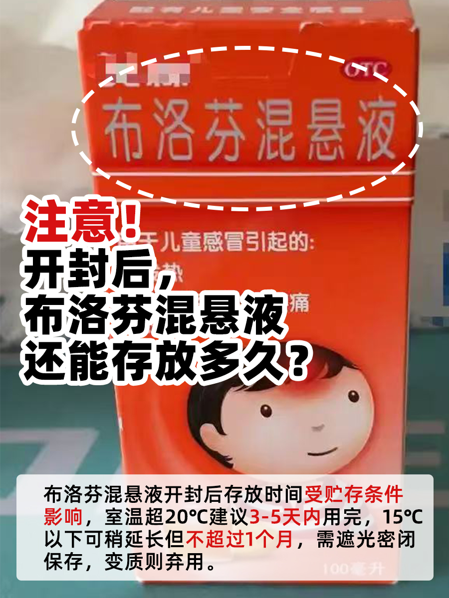 注意！开封后，布洛芬混悬液还能存放多久？