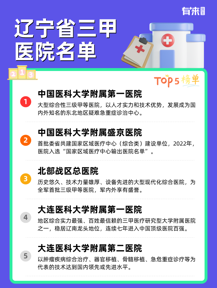 辽宁省三甲医院名单