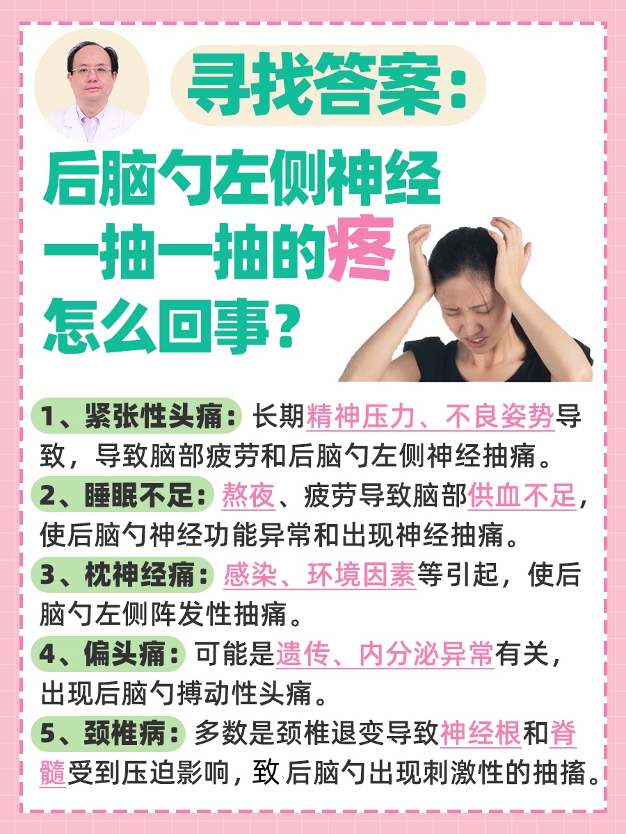寻找答案：后脑勺左侧神经一抽一抽的疼怎么回事？