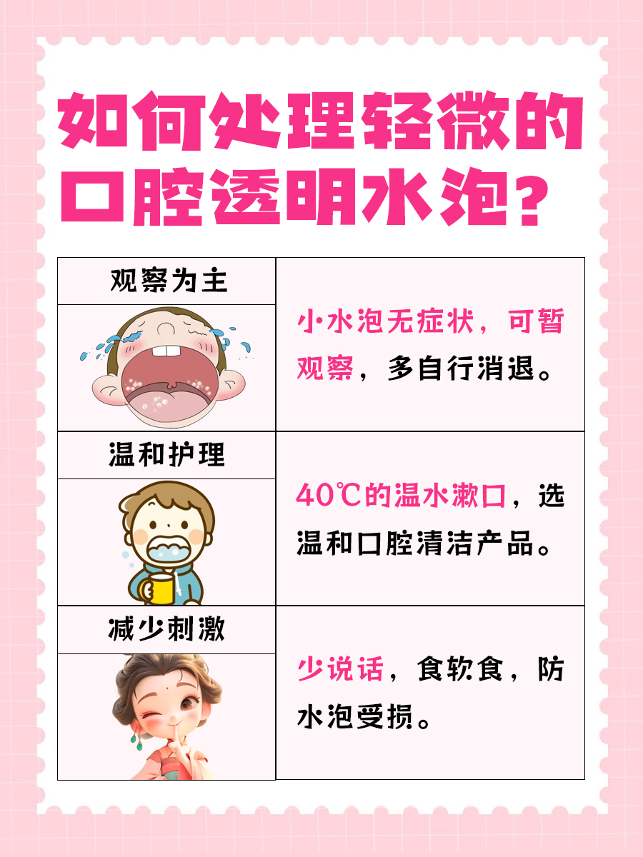 嘴巴里面透明水泡怎么回事?医生解答