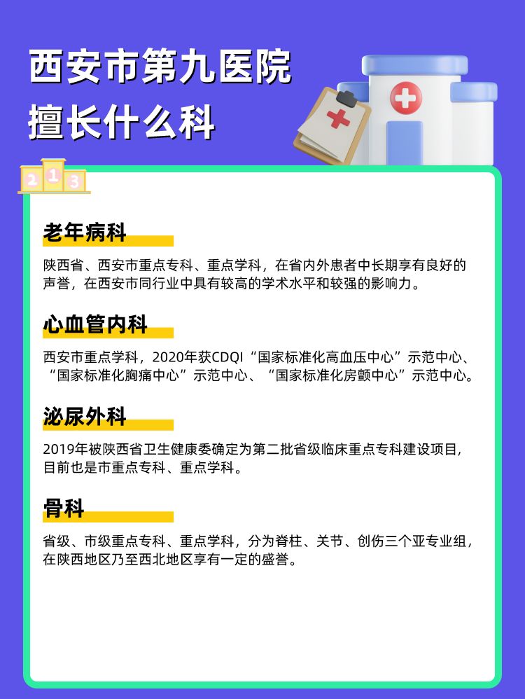 西安市第九医院擅长什么科