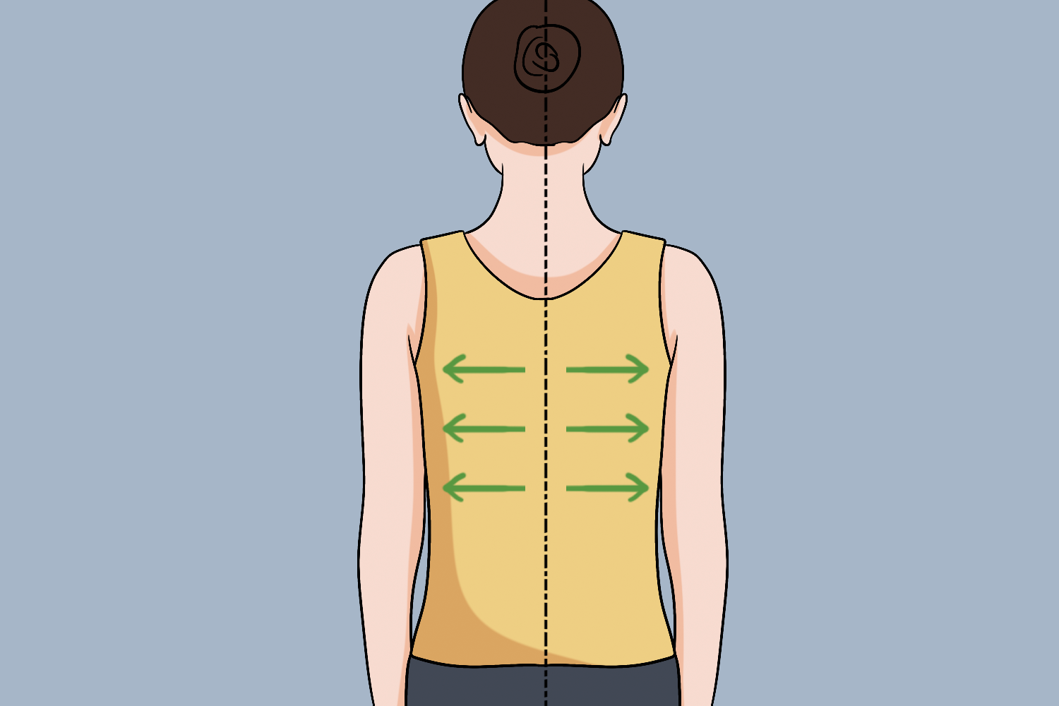 刮痧背部方向图