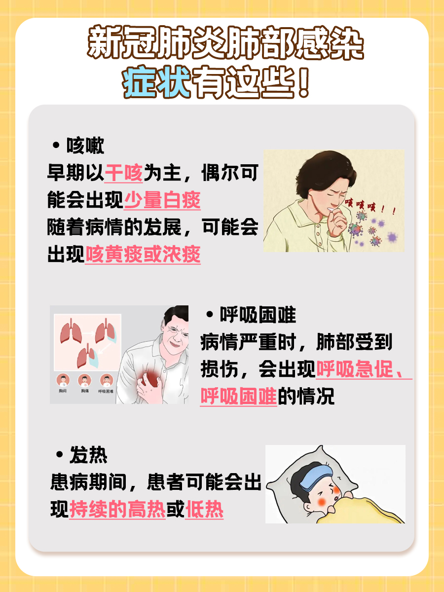 新冠肺炎肺部感染：这些症状不容忽视，速看！