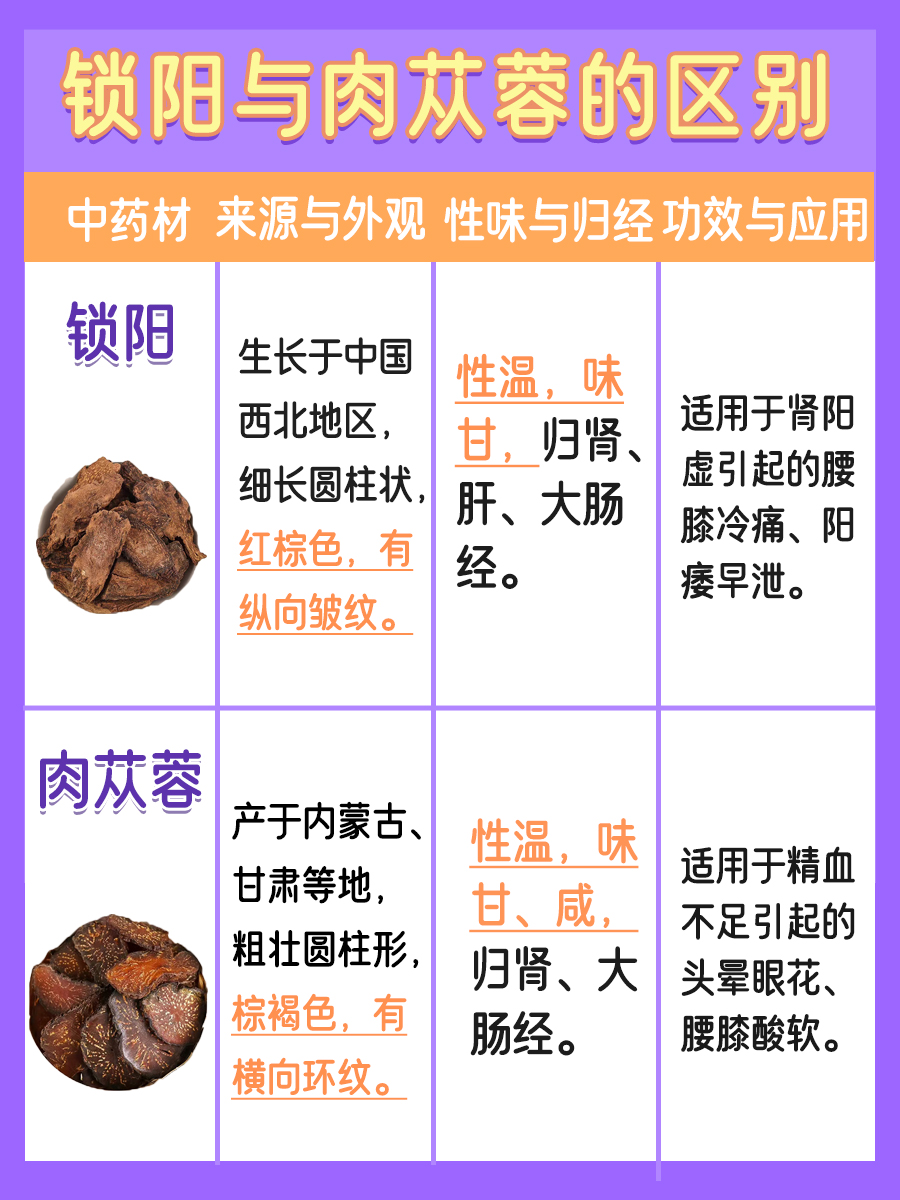锁阳与肉苁蓉的区别，你了解多少？