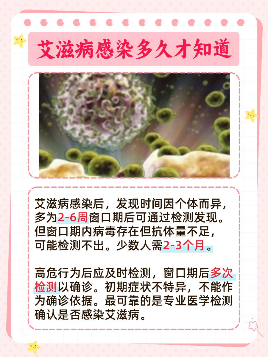 艾滋病感染:多久才能发现