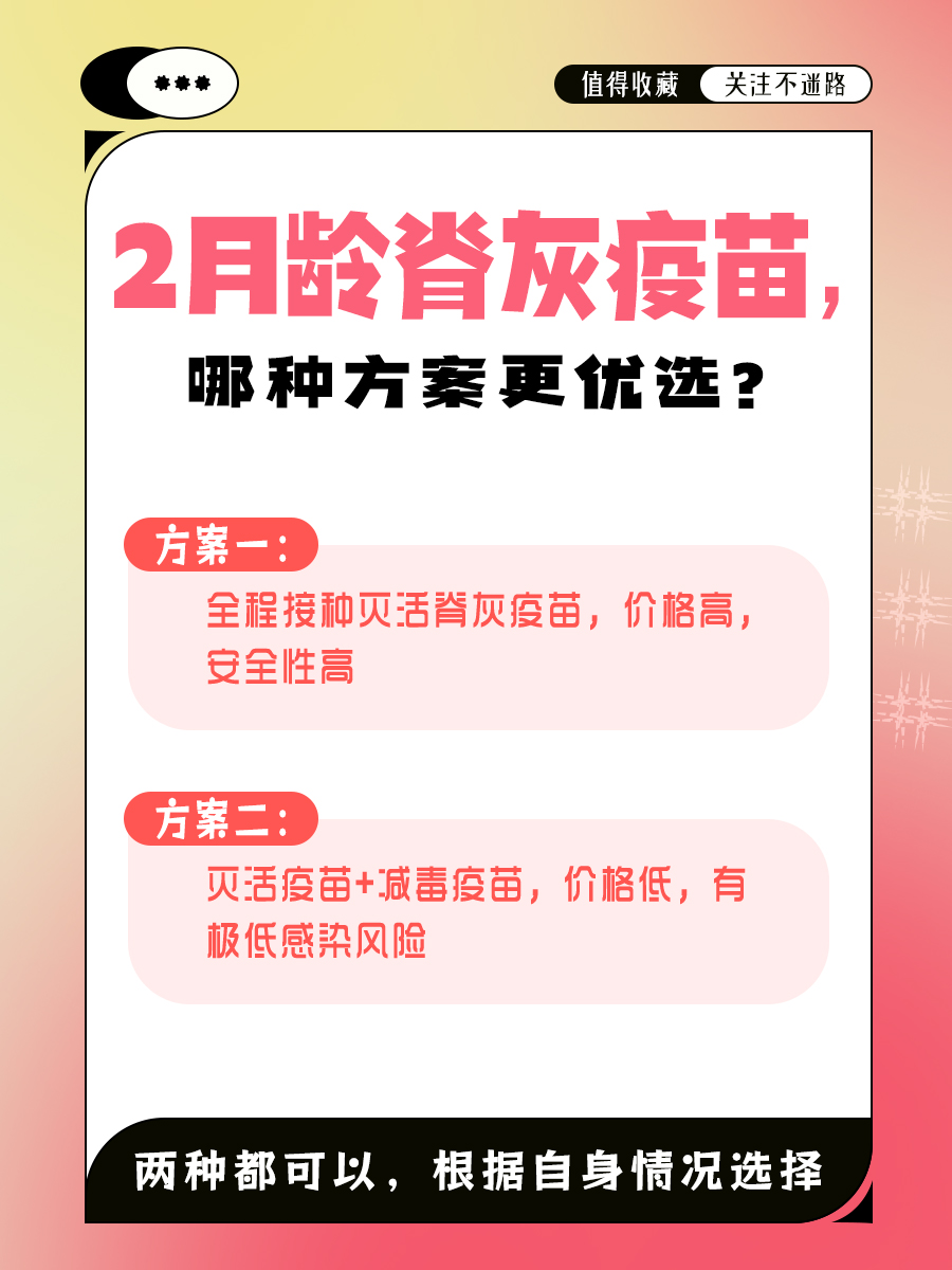 2月龄脊灰疫苗，哪种方案更优选？速看！