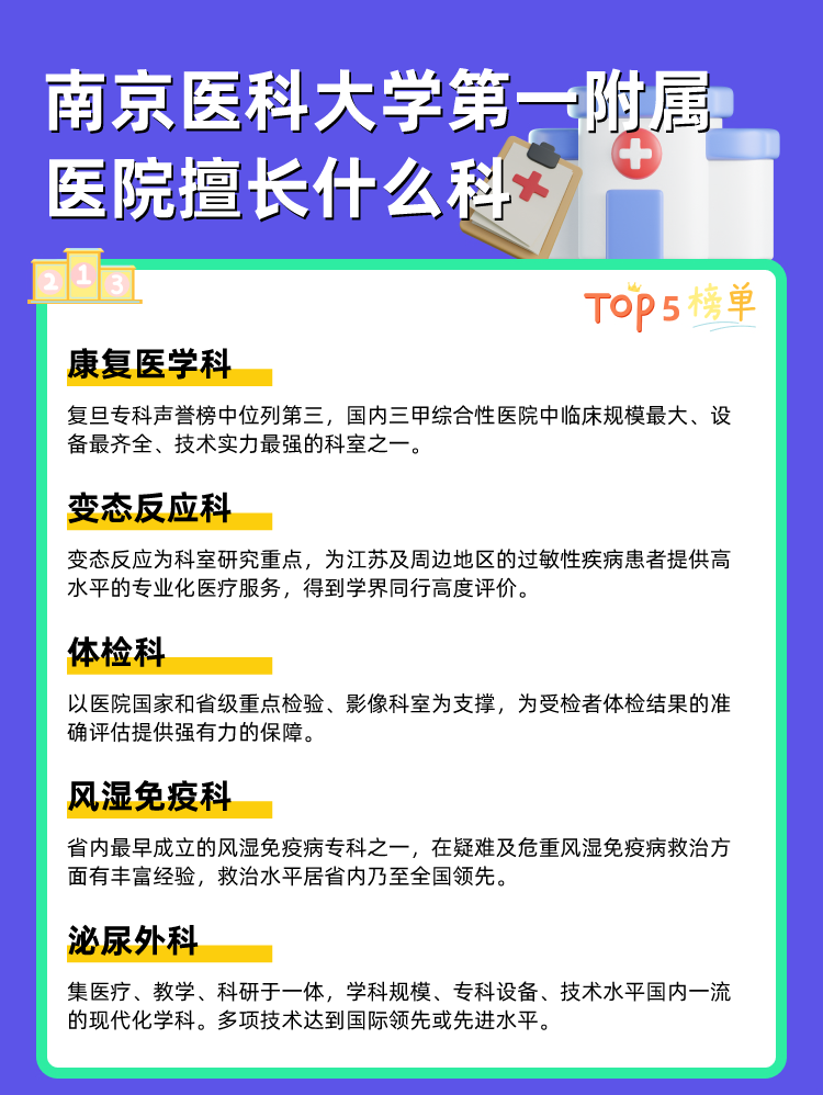 南京医科大学第一附属医院擅长什么科
