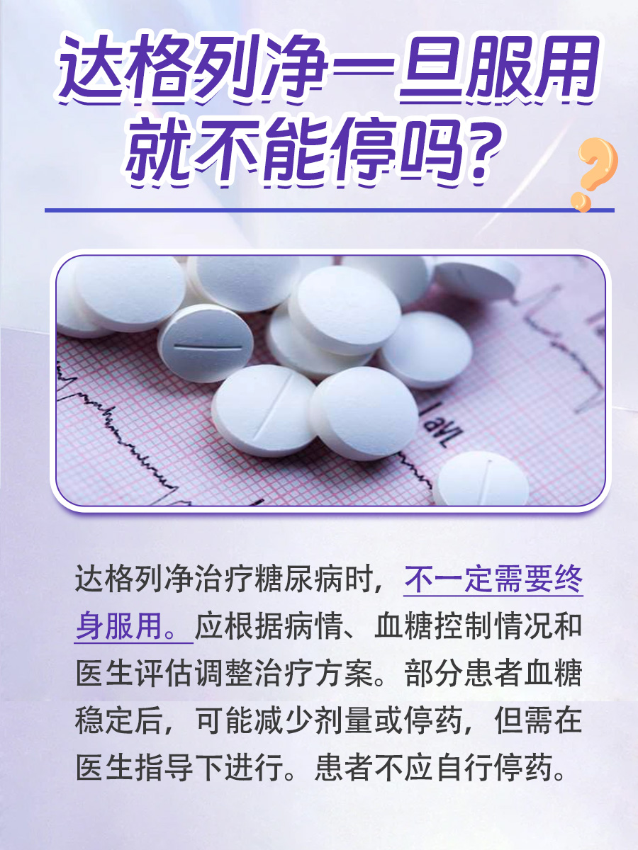 达格列净一旦服用就不能停吗？一文了解