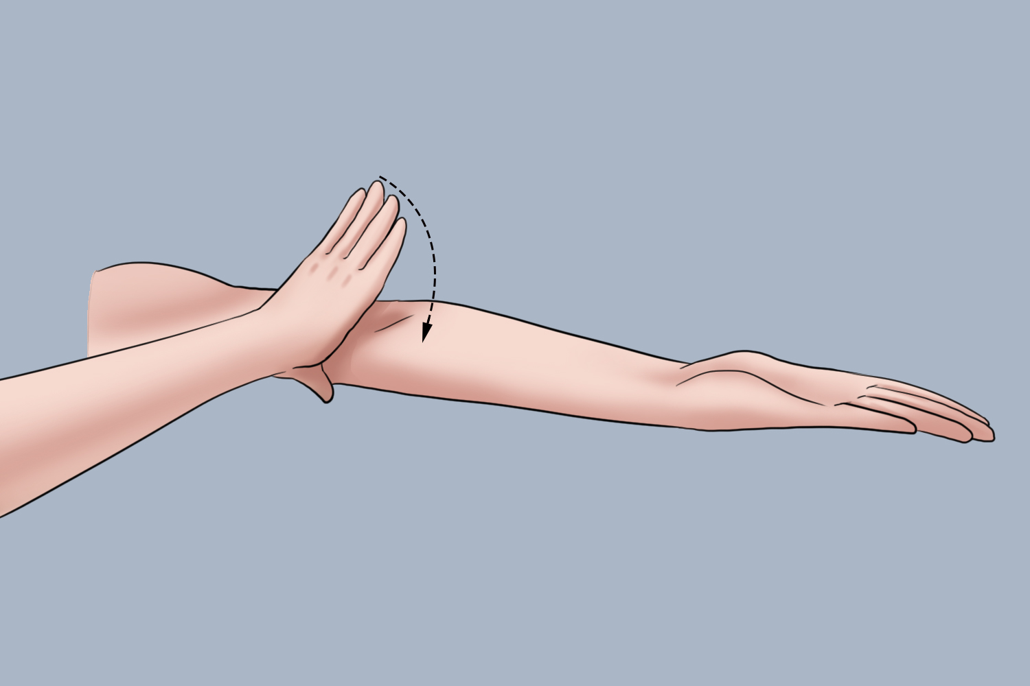 八虚去邪拍痧法拍两肘图