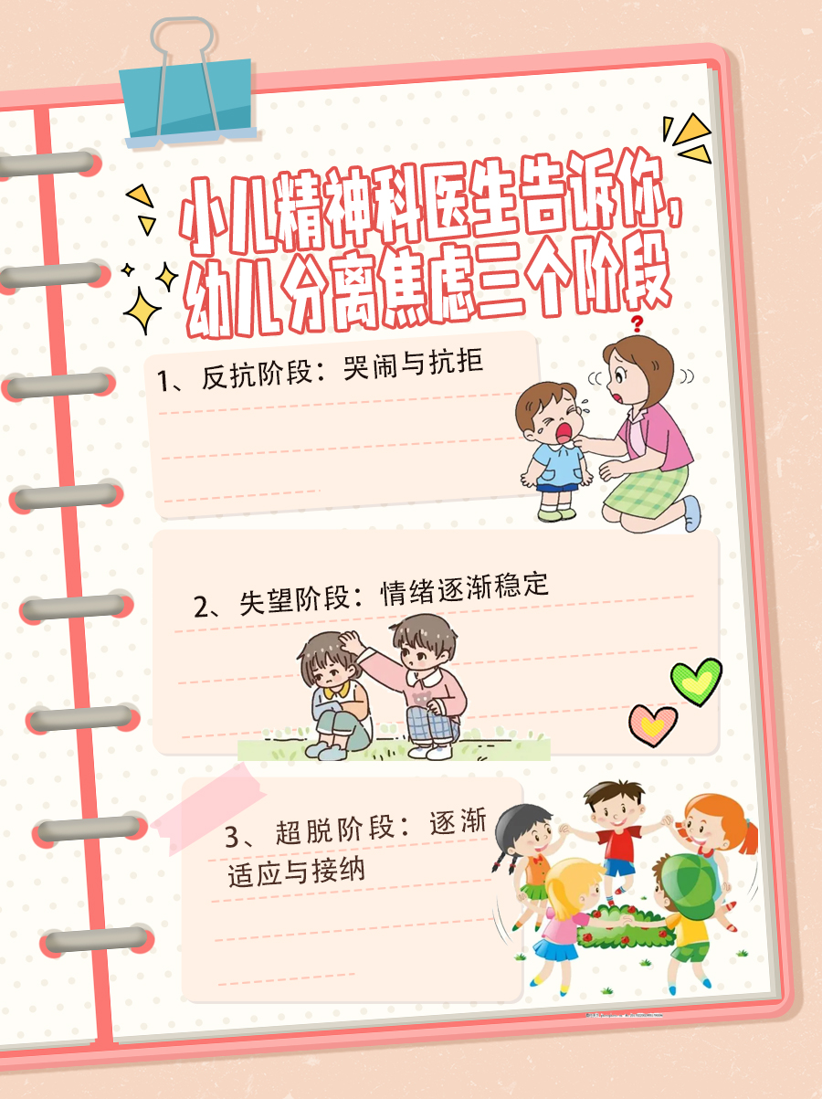 小儿精神科医生告诉你，幼儿分离焦虑三个阶段