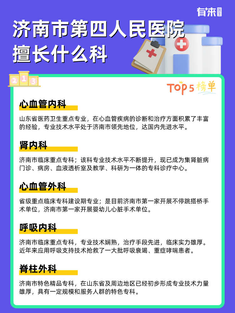 济南市第四人民医院擅长什么科