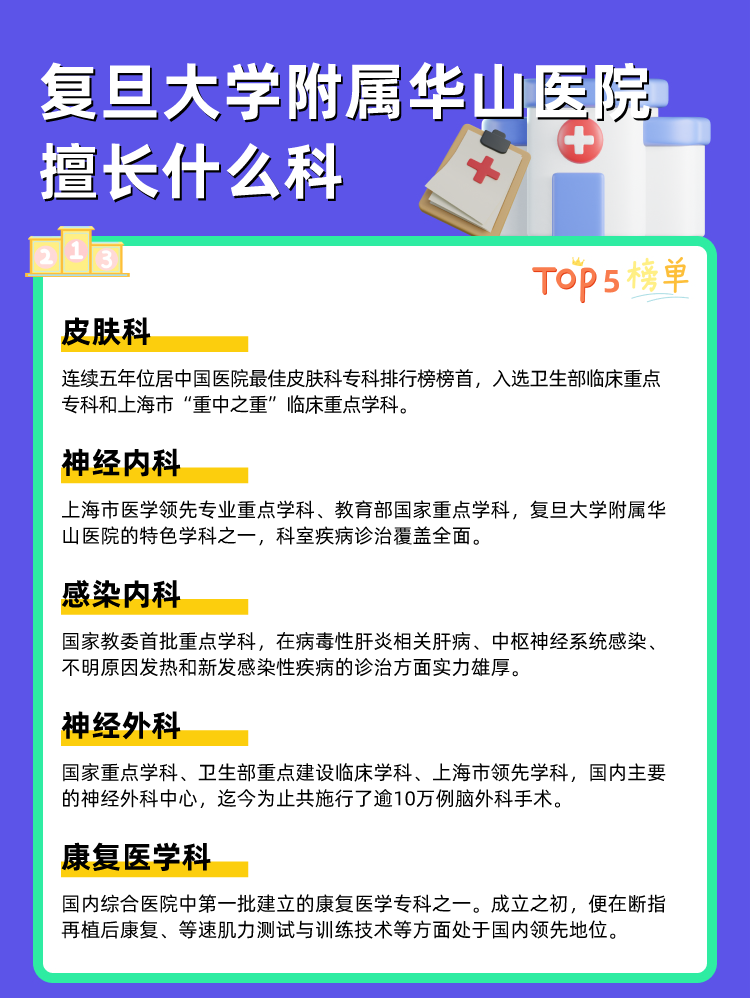 复旦大学附属华山医院擅长什么科