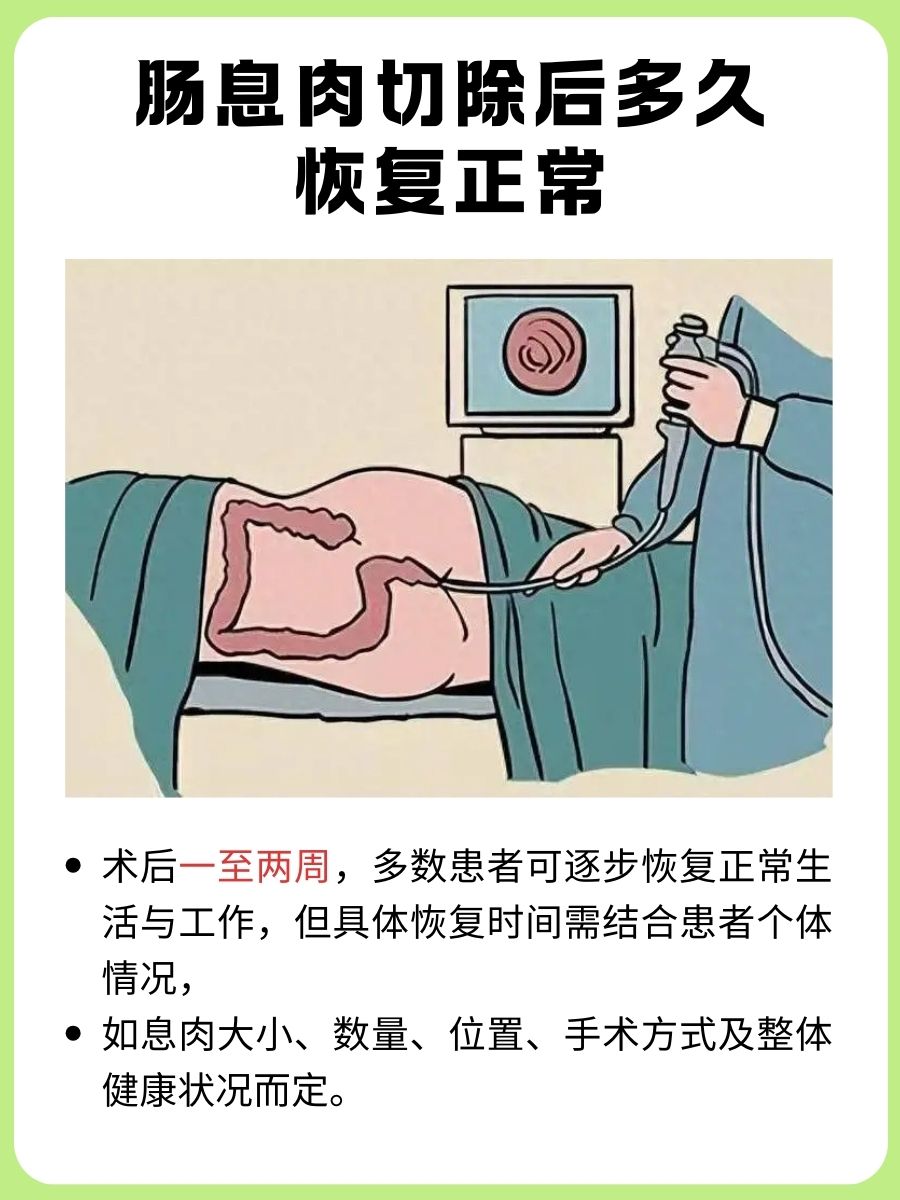 ​肠息肉切除后多久恢复正常？这篇文章告诉你