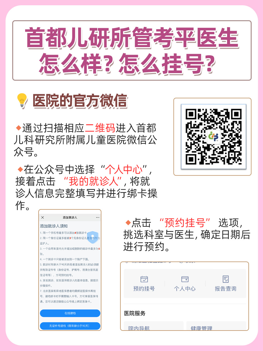 首都儿研所管考平医生怎么样？怎么挂号？