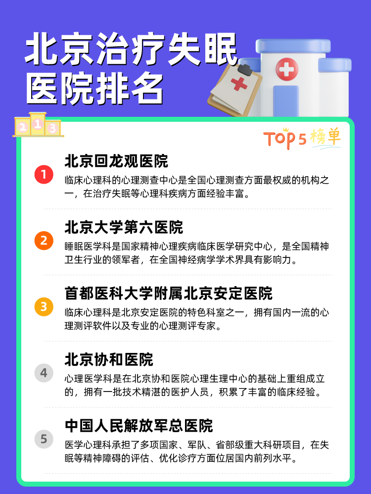 北京治疗失眠医院排名