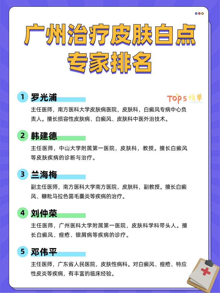 广州治疗皮肤白点专家排名