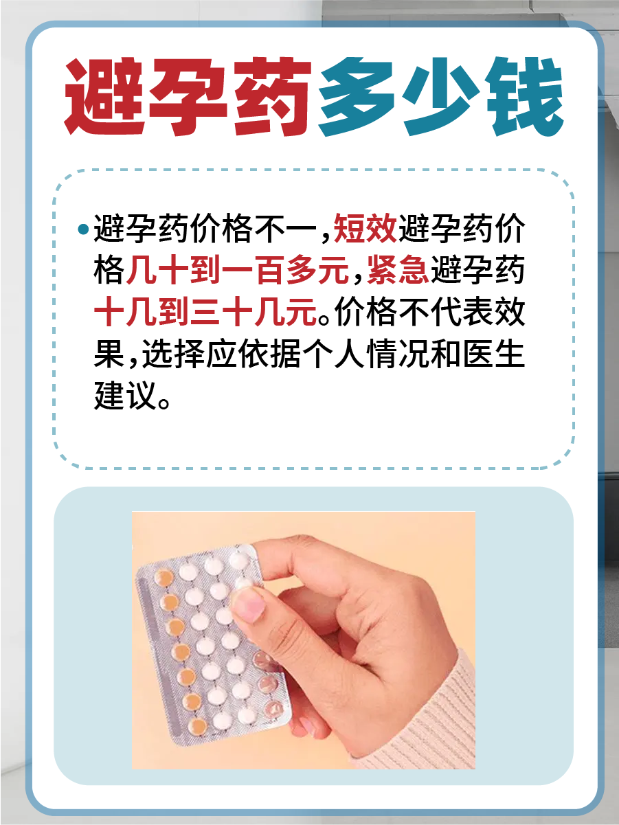避孕药多少钱？了解市场价格很重要