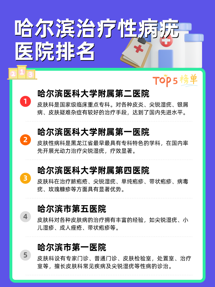 哈尔滨治疗性病疣医院排名