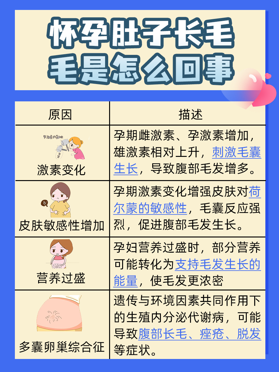 解析：怀孕肚子长毛毛是怎么回事