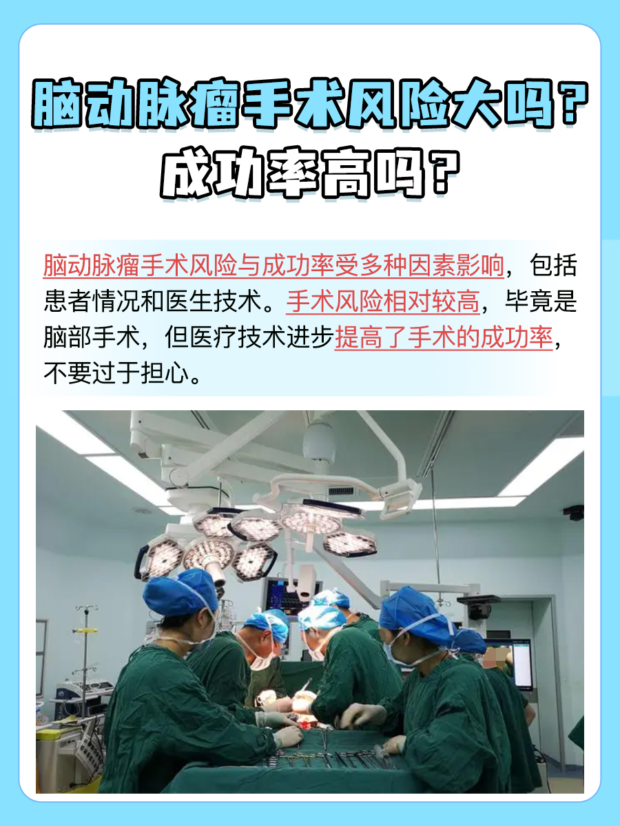 脑动脉瘤手术风险多大,成功率如何?