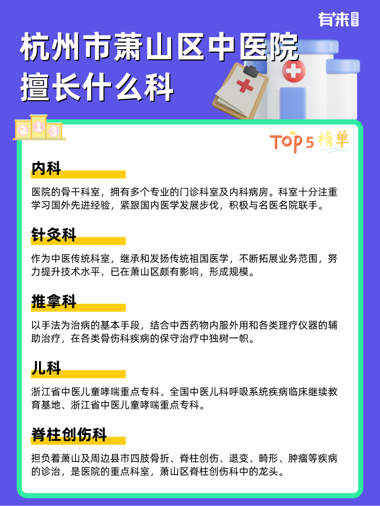 杭州市萧山区中医院擅长什么科
