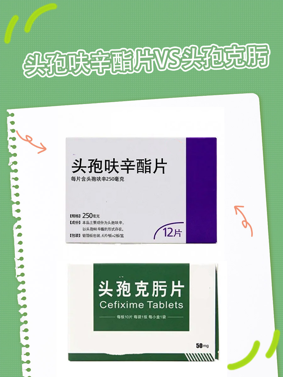 秒懂，头孢呋辛酯片和头孢克肟的区别