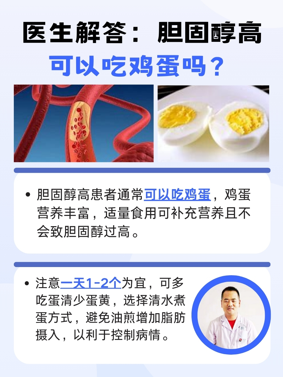 医生解答：胆固醇高可以吃鸡蛋吗？