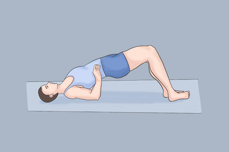 "拱桥式"动作示意图