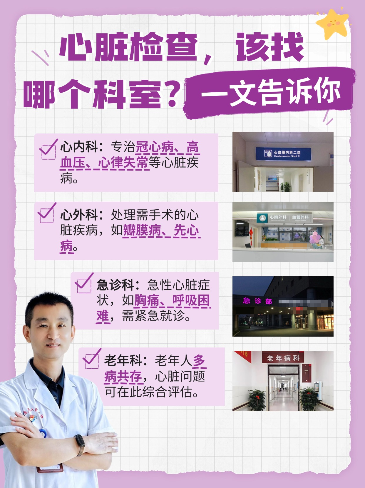 心脏检查，该找哪个科室？一文告诉你！